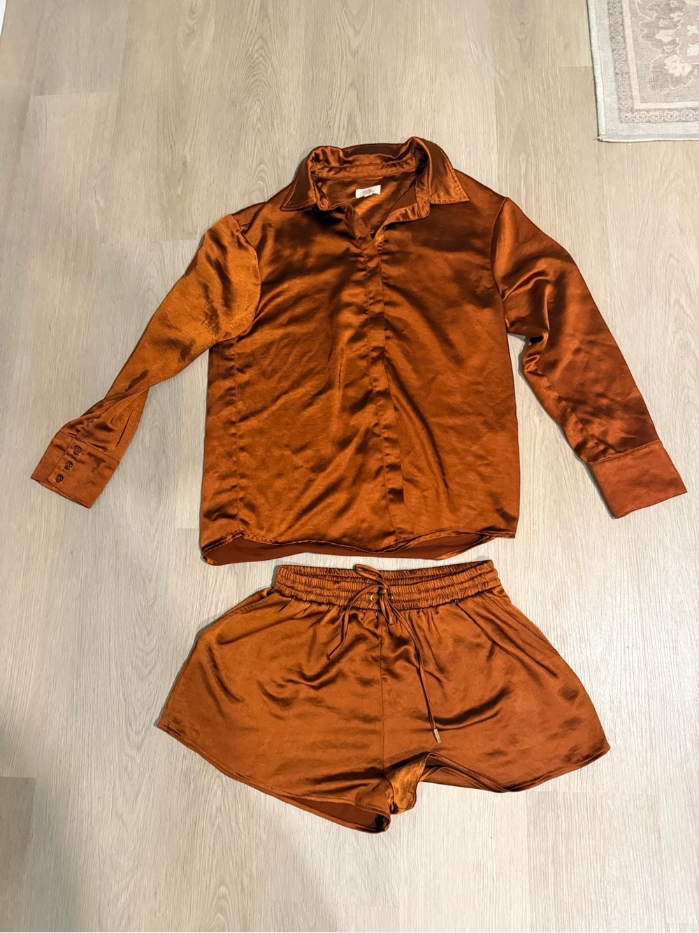 Camila Coelho Rust Top and short Set Small